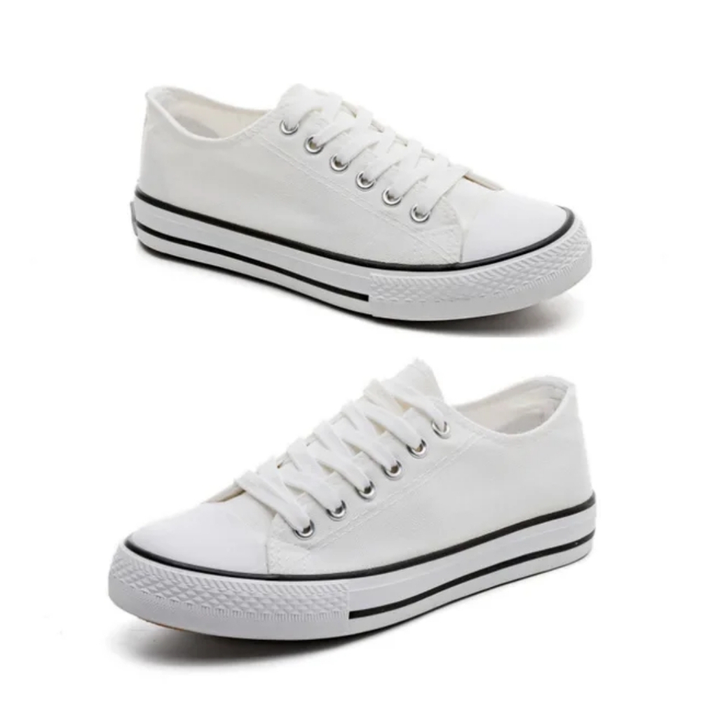 Classic White Canvas Sneakers